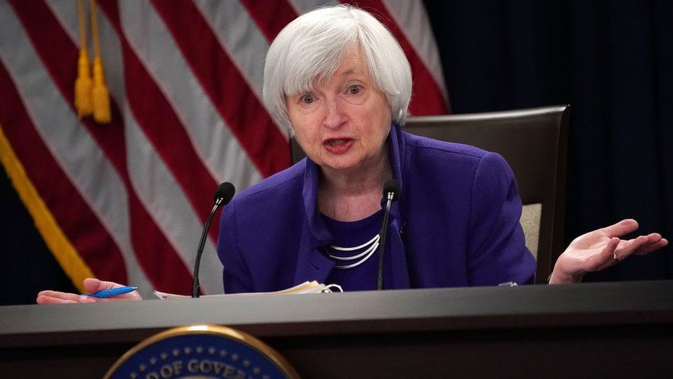 Yellen believes inflation will continue to decrease over time, though rents and housing costs are keeping it higher than preferred.

Image Source: BBC 