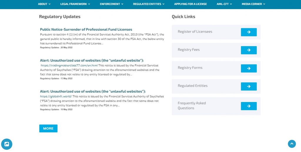 세이셸의 FSA규제 확인하는 방법 