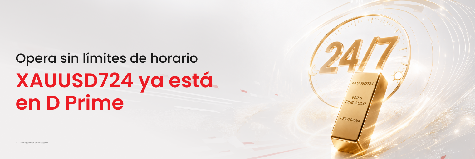 D Prime presenta XAUUSD724 para operar oro 24/7 más allá del horario tradicional.