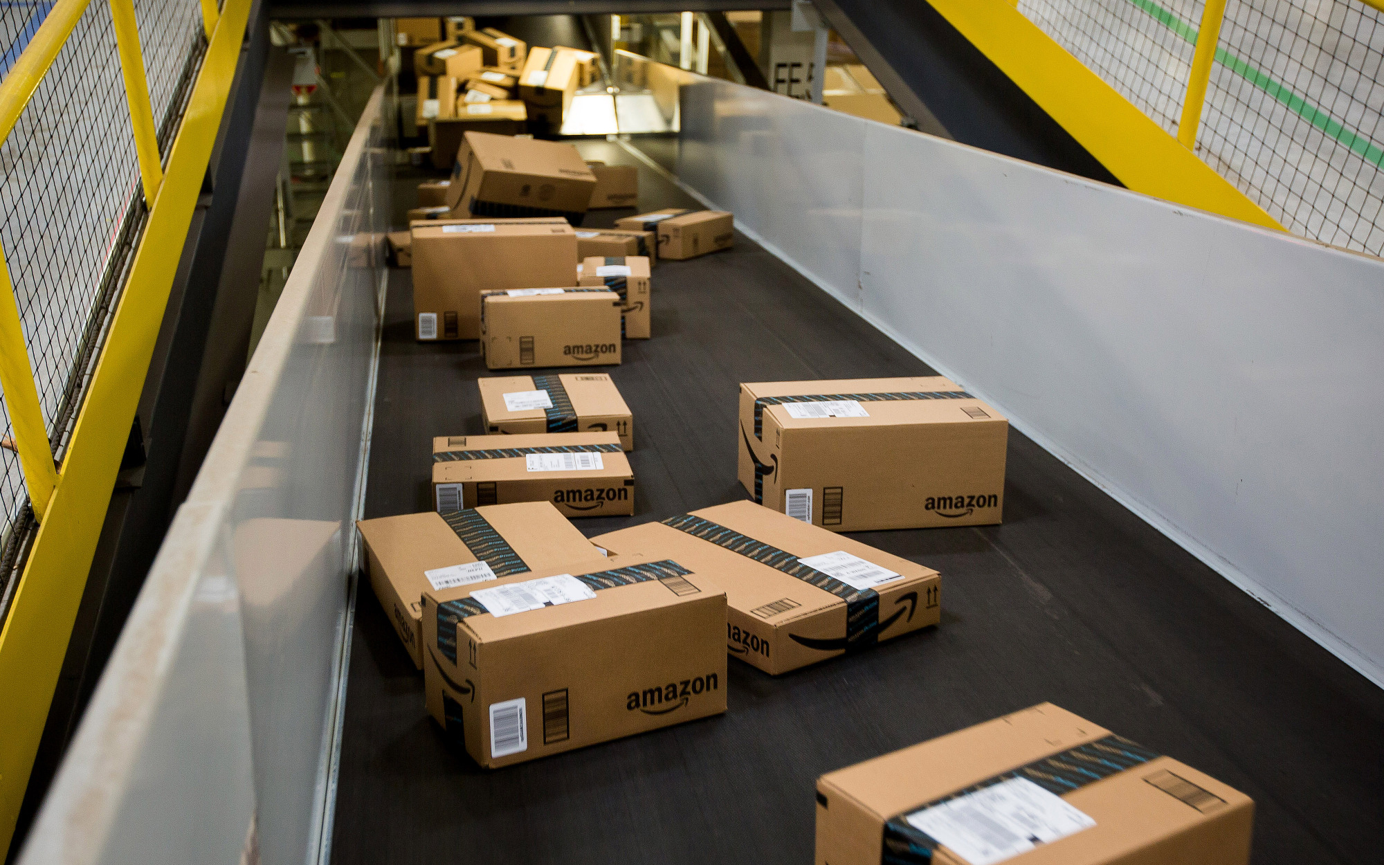 Parcels on their way to shoppers’ home amidst cyber monday sales.
Image Source: Bloomberg