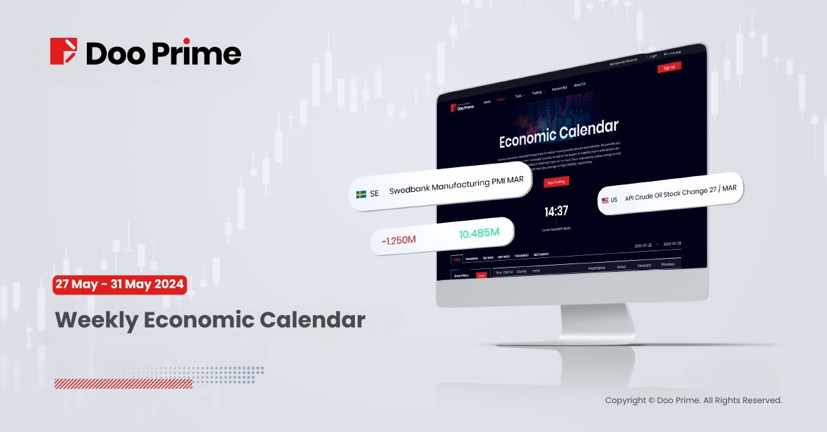 Weekly Economic Calendar from 27th May 2024 to 31st May 2024 
