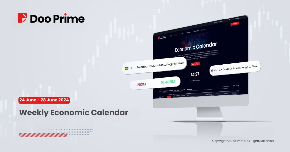 Weekly Economic Calendar from 24th June 2024 to 28th June 2024